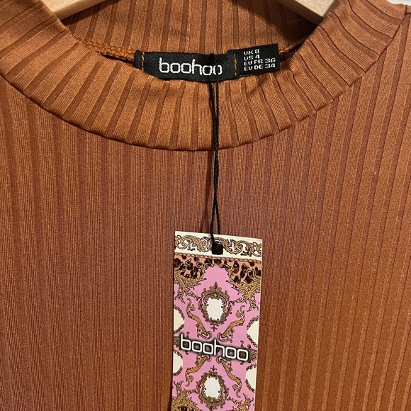 LONG SLEEVE TURTLENECK MIDI DRESS - Picture 2 of 2